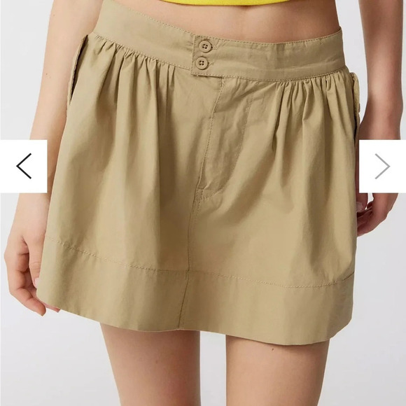 Urban outfitters BDG Belle Double-Button Mini Skirt beige size medium - Picture 5 of 14